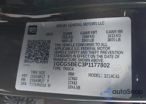 2023 Chevrolet Colorado 2Wd Short Box Wt from USA, damaged, VIN 1GCGSBEC3P1177802